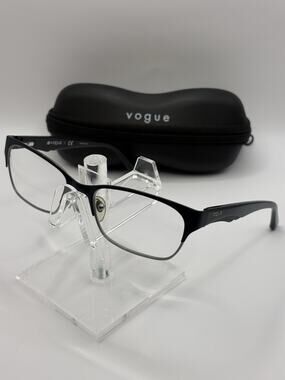 Vogue VO3918 Eyeglasses Black Rectangular 52-17-135 w/ Case